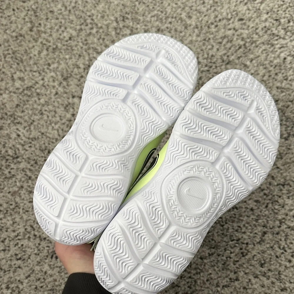 Nike Kids Silver and Neon Green Slip-On Sneakers - Picture 3 of 3